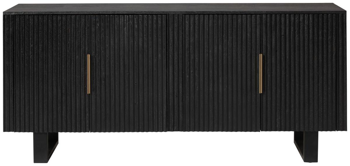 KOMODA SZEROKA SIDEBOARD - czarny/kolor złoty, Design, metal/drewno (180/80/40cm) - Livetastic