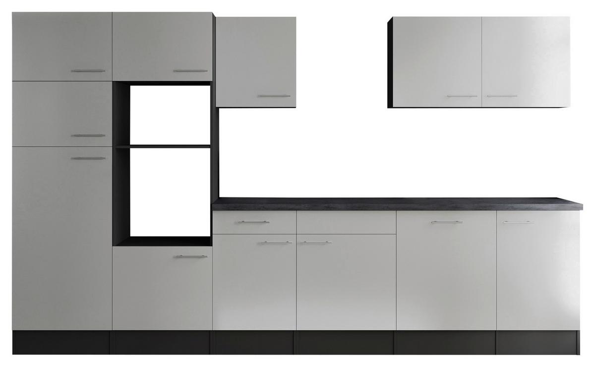 Kuhinjski Blok Brez Aparatov Oliver, 340cm - srebrne barve/siva, Design, kovina/leseni material (340cm) - Respekta