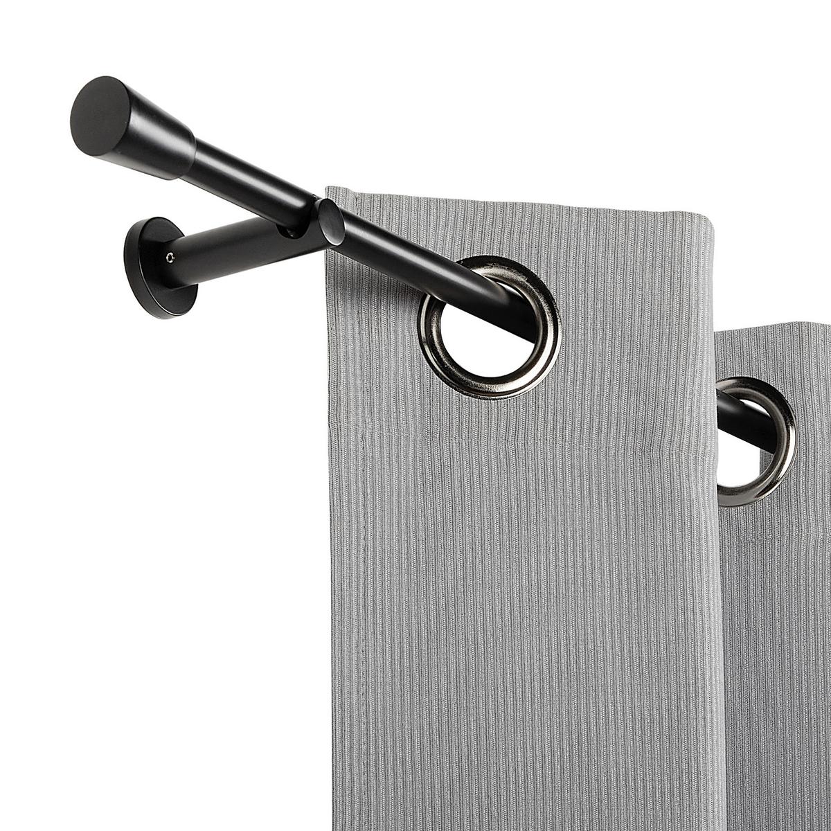 KARNISZ DRĄŻKOWY - ZESTAW 13/16MM TELESKOPGARNITUR MINO - czarny, Design, metal (100-190cm) - Homeware
