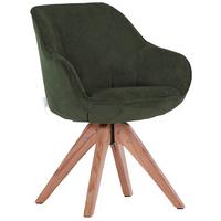 KRZESŁO Z PODŁOKIETNIKAMI CHILL    -HOM IN- - kolor naturalny/oliwkowa zieleń, Lifestyle, tkanina/drewno (60/83/65cm) - Hom`in