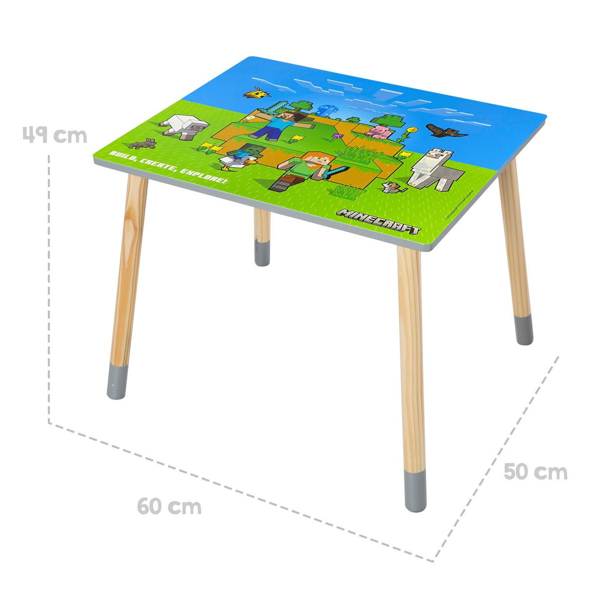 Kindersitzgruppe Minecraft 3-tlg. Grün/Blau - Multicolor, MODERN, Holz/Holzwerkstoff (60kg) - Minecraft