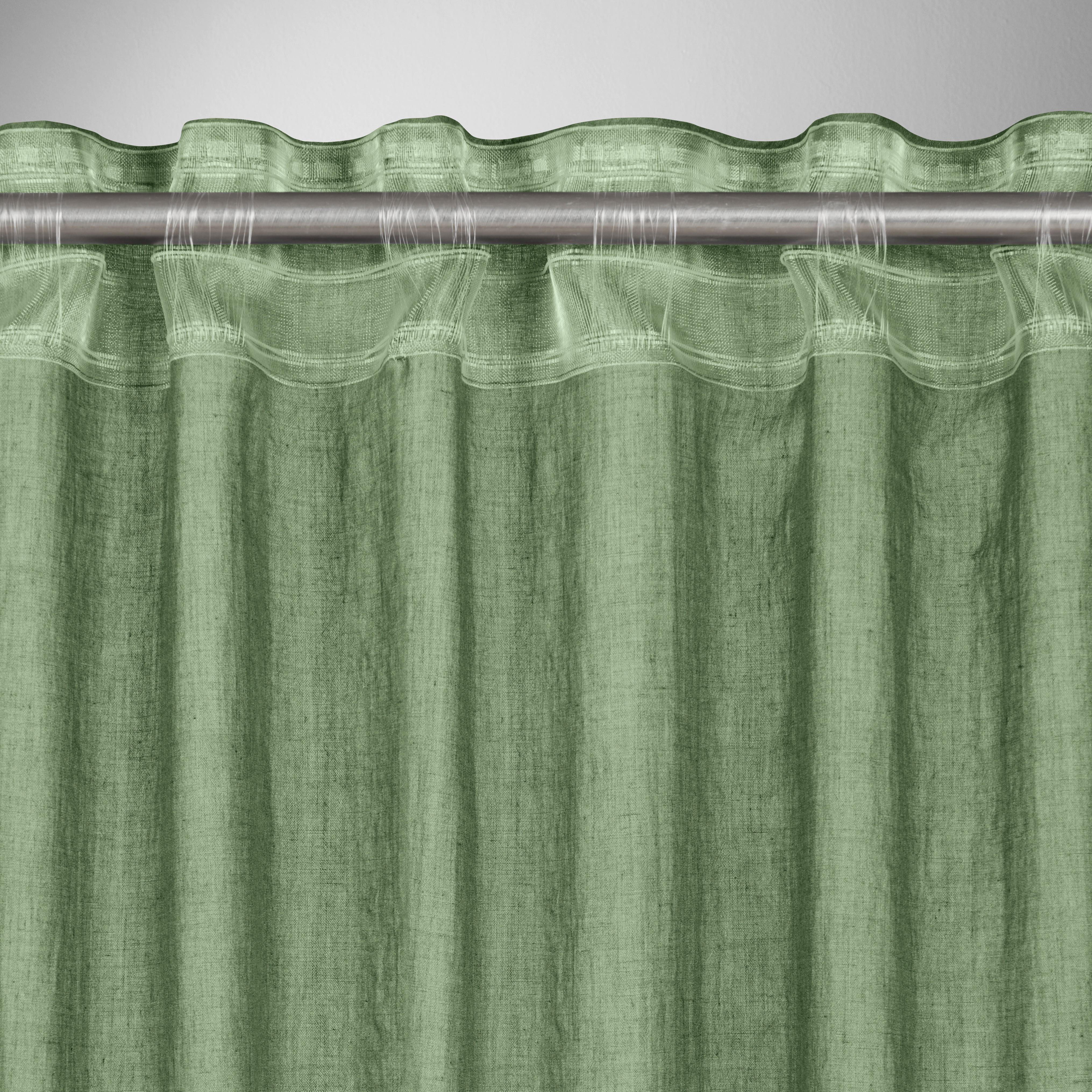 GARDINLÄNGD RAMONA - grön, Modern, textil (135/245cm) - Modern Living