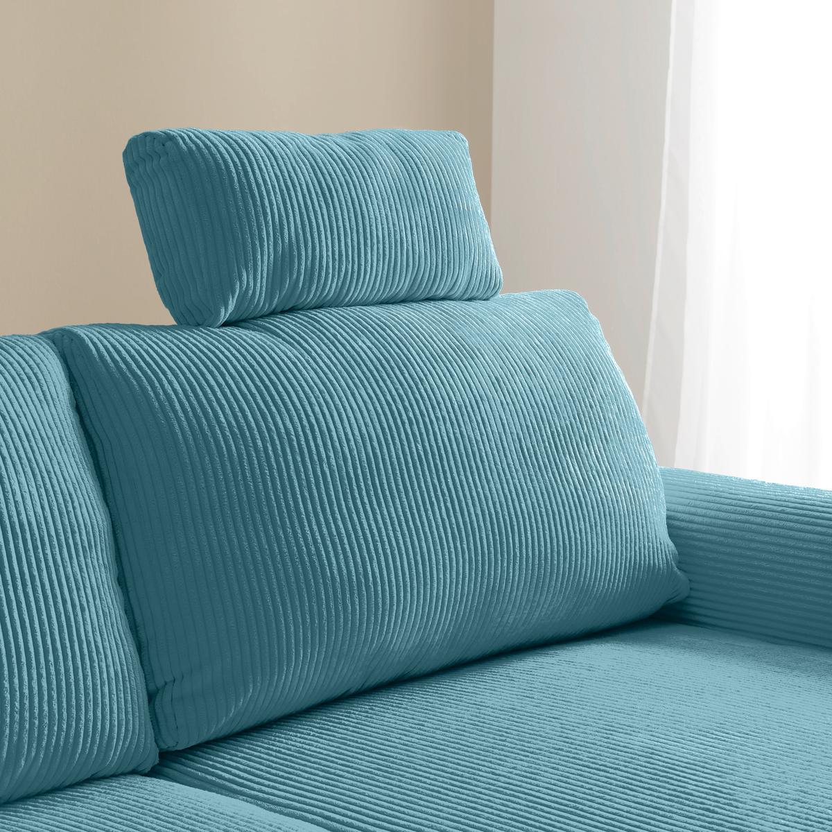 Kopfstütze Lille Petrol - Petrol, MODERN, Textil (58/23/10cm) - Mömax