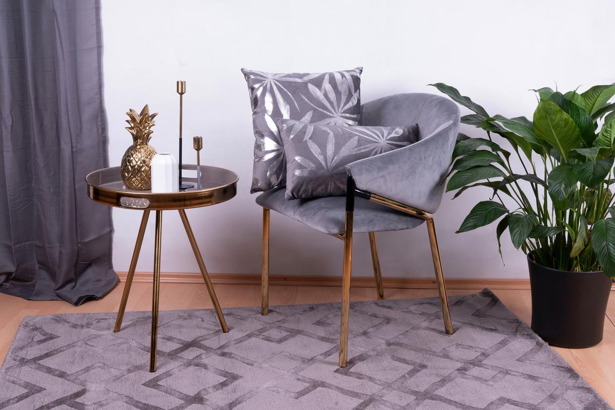 ZIERKISSENSET PRISMA 425 2ER-SET - Silberfarben/Graphitfarben, Konventionell (30x45/50x45cm)