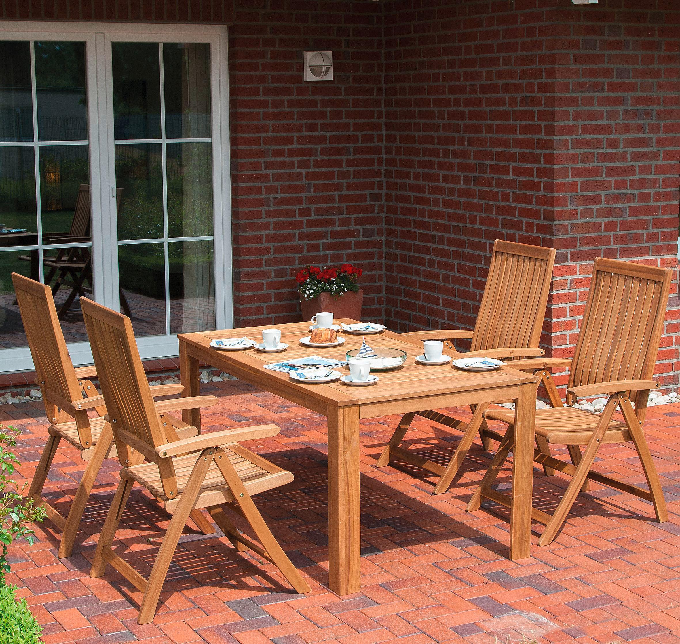 Gartentisch Paleros Echtholz Akazie L: 160 cm - Akaziefarben, KONVENTIONELL, Holz (160/90/75cm) - Siena Garden