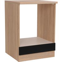 Omara Za Vgranjo Štedilnika Merle, Barva Hrasta, Črna - črna/barve hrasta, Basics, leseni material (60/84,8/60cm) - Respekta