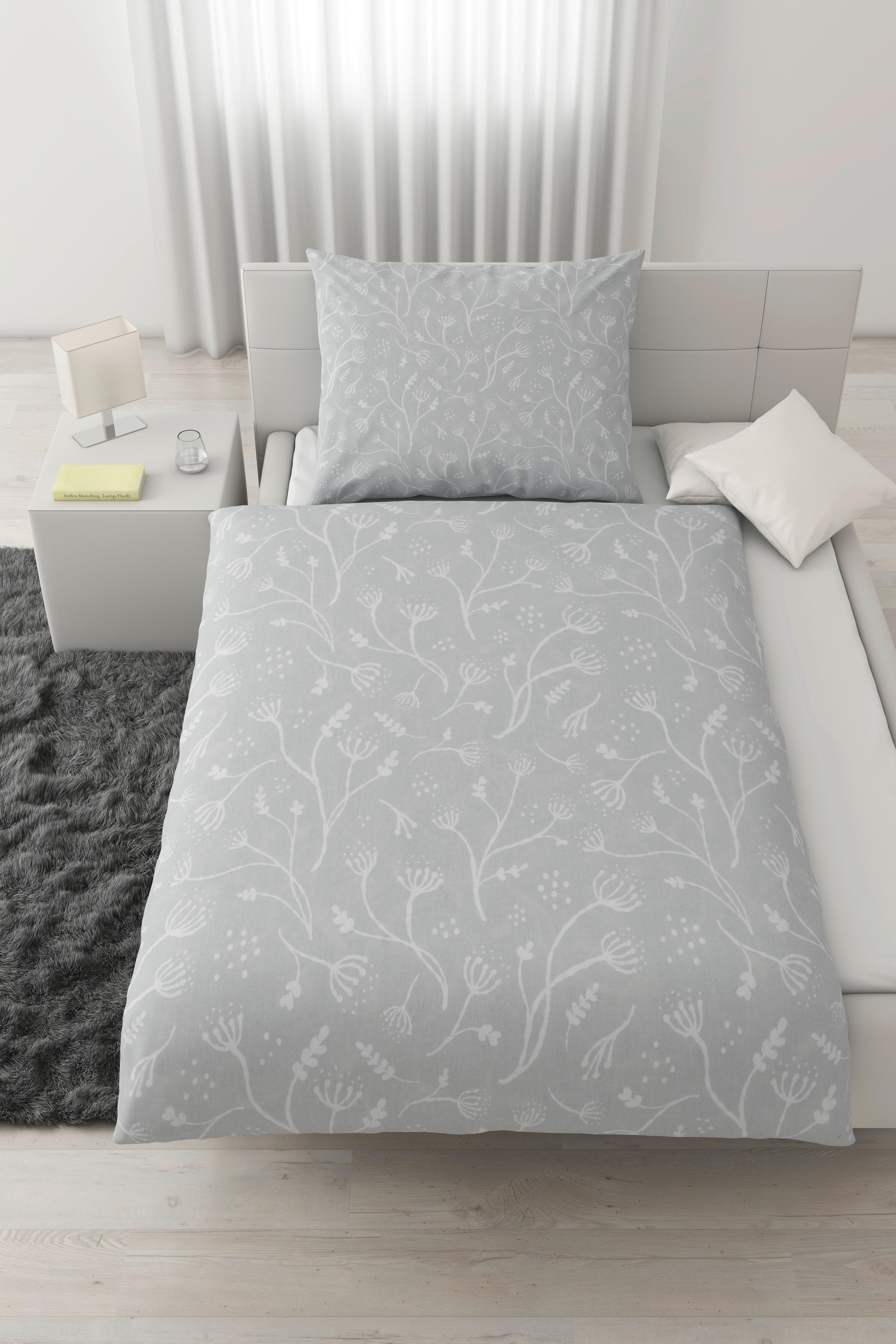 Posteljnina Frida, Svetlo Siva, 60x80, 140x200 - svetlo siva, Konvencionalno, tekstil (140/200cm) - Modern Living
