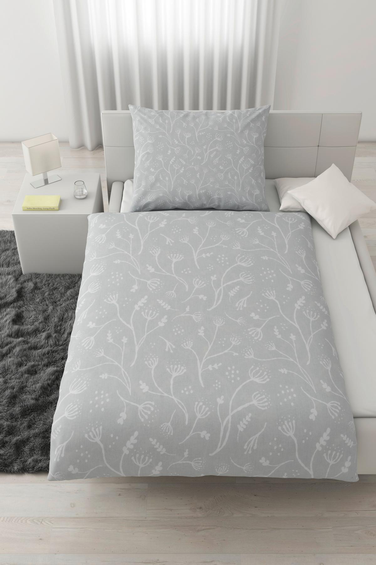 Posteljnina Frida, Svetlo Siva, 60x80, 140x200 - svetlo siva, Konvencionalno, tekstil (140/200cm) - Modern Living