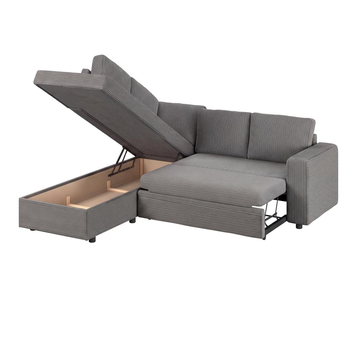 Colțar Toulouse - antracit, Trend, lemn/metal (206/224cm)