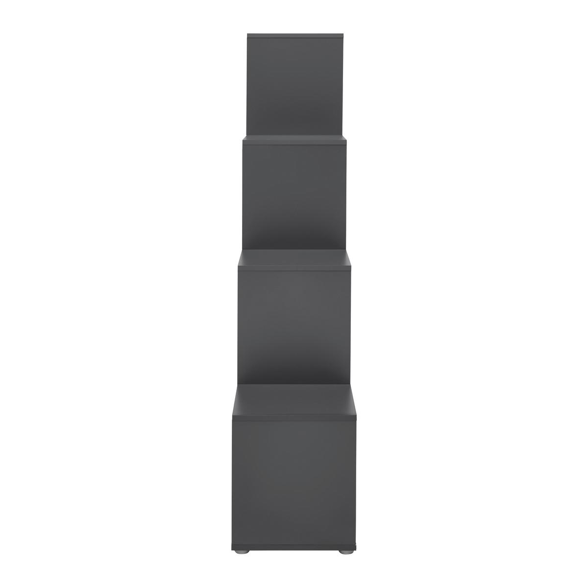 Regal Cassa 2 Anthrazit - Anthrazit, Konventionell, Holzwerkstoff (148/150/35cm) - Mömax