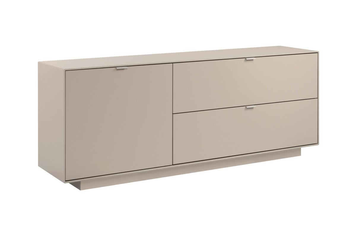 KOMODA NISKA SIVAS 57A LOWBOARD - kolor piaskowy, Design, materiał drewnopochodny/tworzywo sztuczne (160/62/37,5cm) - MID.YOU