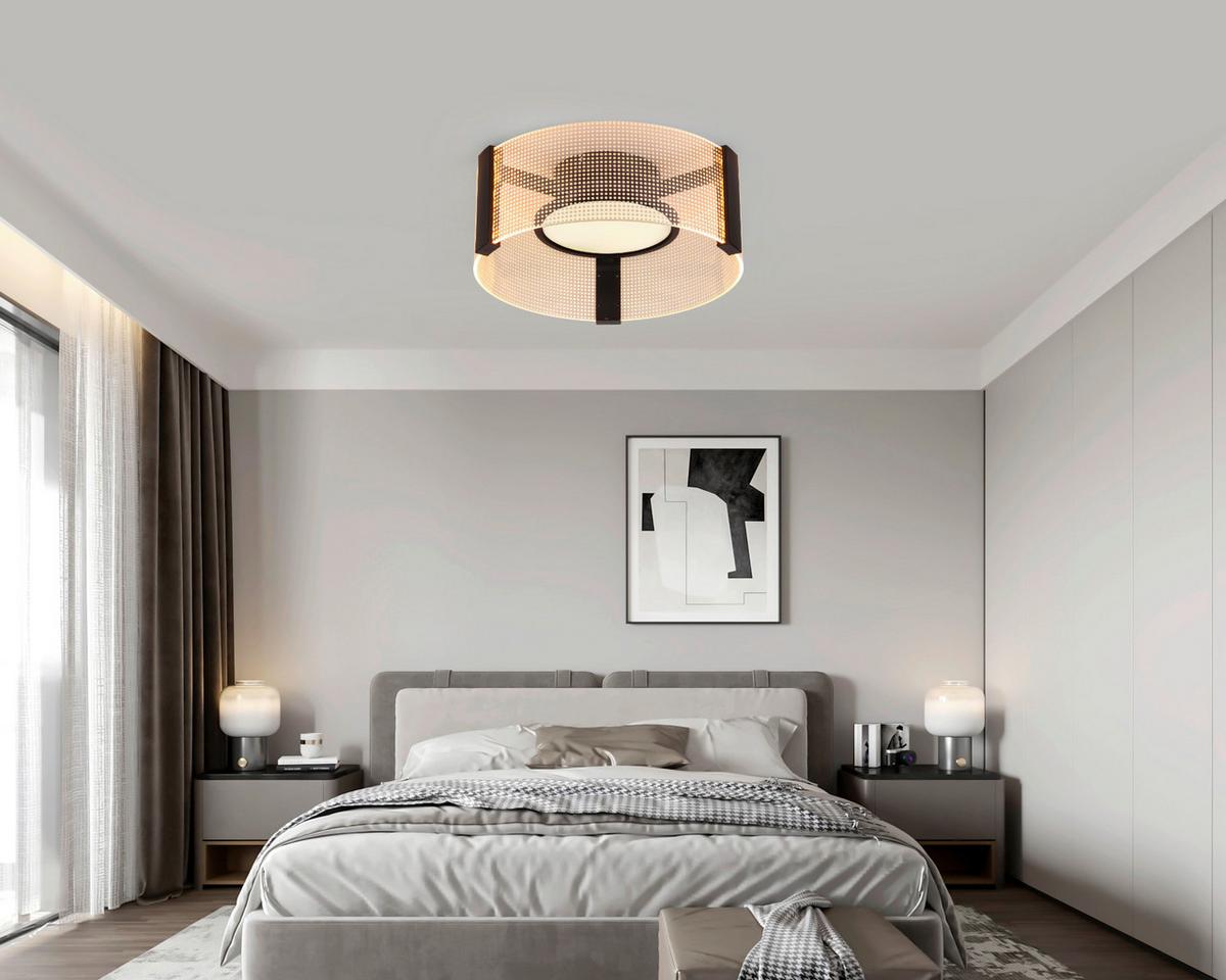 LAMPA SUFITOWA LED MARGE - czarny/biały, Modern, tworzywo sztuczne/metal (40/16,5cm) - Bessagi Home