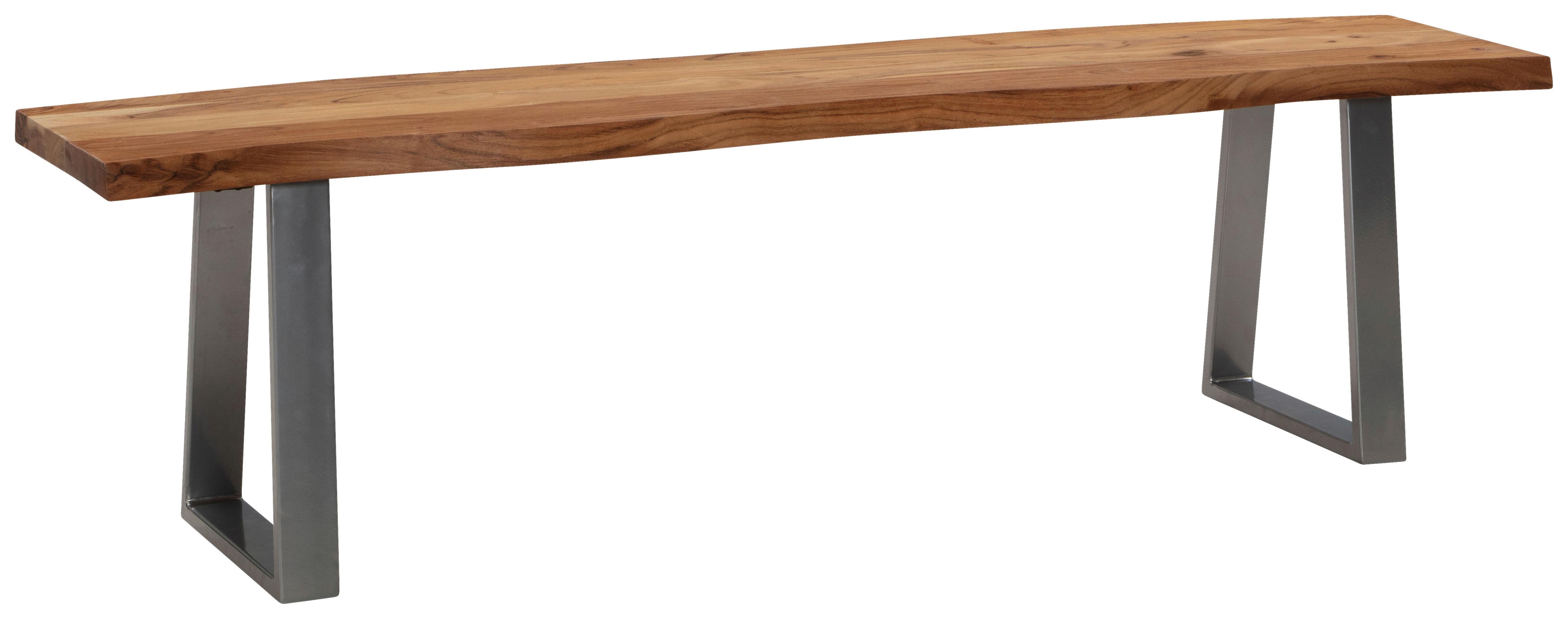 Klop Wl7.296 - barve kroma/barve akacije, Moderno, kovina/les (180/45,5/40cm) - MID.YOU