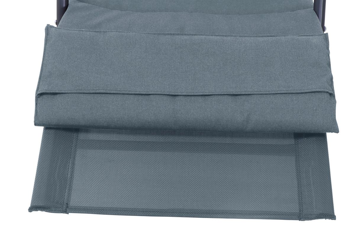 Sienna Garden Relaxliege ca.57x81x143cm Blaugrau - Blaugrau, KONVENTIONELL, Kunststoff/Textil (57/81/143cm) - Siena Garden