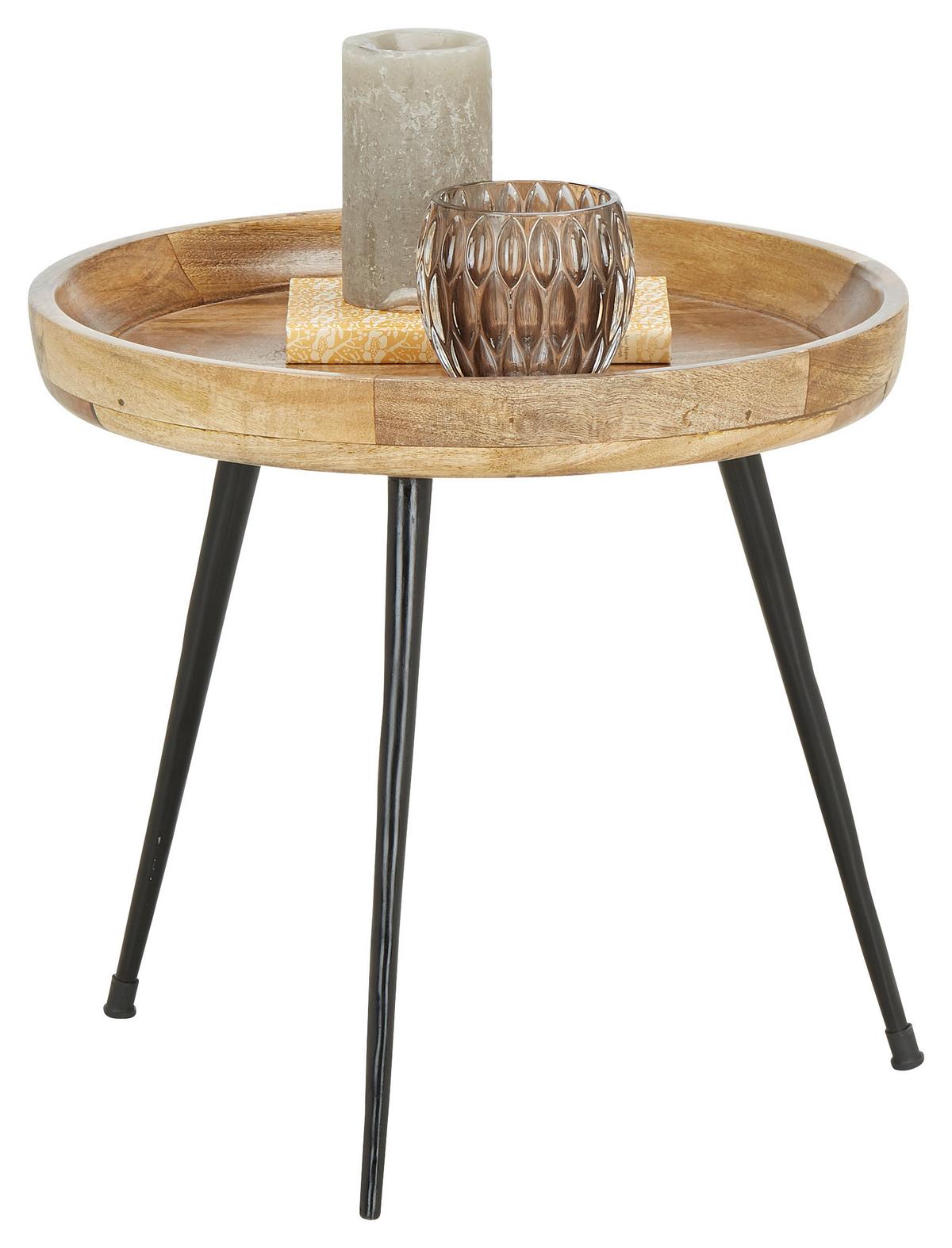 Beistelltisch in Naturfarben - Naturfarben, LIFESTYLE, Holz/Metall (40/38/40cm) - Mömax