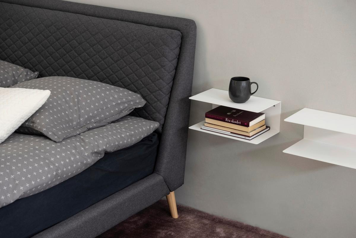 STOLIK NOCNY JOLIET - biały, metal (35/14/20cm)