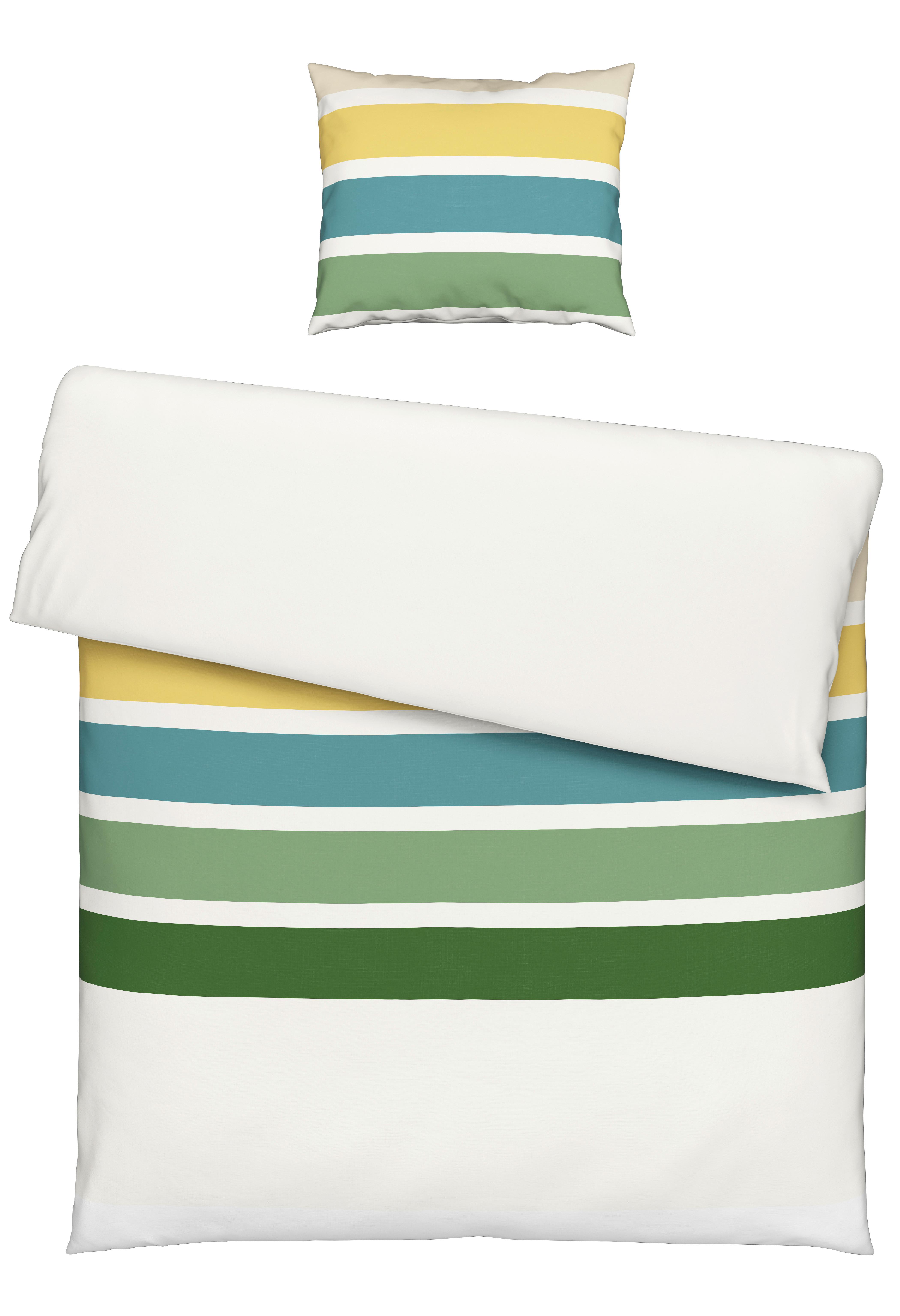 Bettwäscheset Silke - Gelb/Grün, Modern, Textil (160/210cm) - Modern Living
