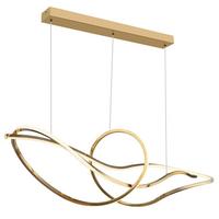 LED-HÄNGELEUCHTE 67340G IDUNA - Chromfarben/Weiss, Design, Kunststoff/Metall (110/33/120cm) - Globo