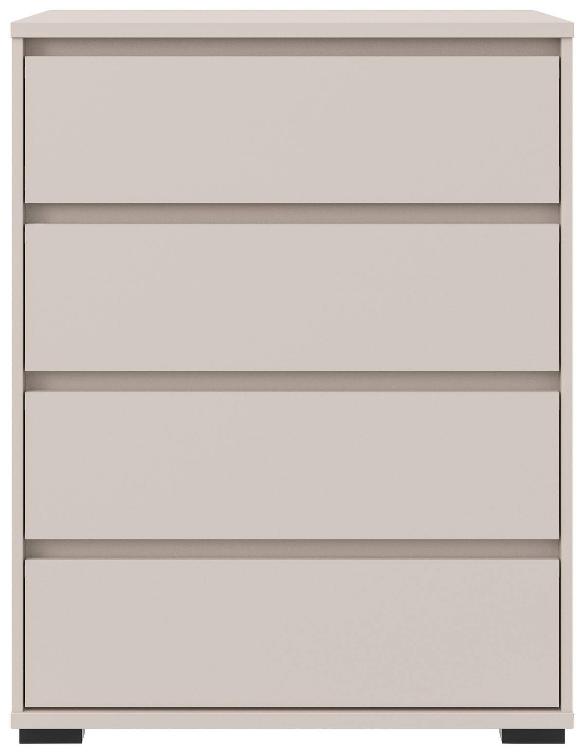 KOMODA LINE - antracytowy/kaszmir, Design, materiał drewnopochodny/tworzywo sztuczne (80/103/48cm) - Carryhome