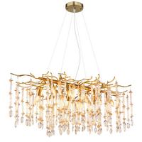 Viseća Svjetiljka Gloria - prozirno/zlatne boje, Design, staklo/metal (100/60/120cm) - Globo