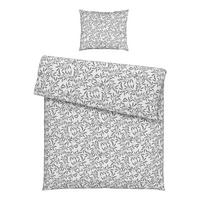 BETTWÄSCHESET TIFFANY - Weiss/Grau, Konventionell, Textil (160/210cm) - Modern Living