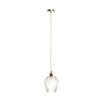 Hängeleuchte Hängelampe Lumi - Klar/Goldfarben, Trend, Glas (20/27/20cm) - Kayoom