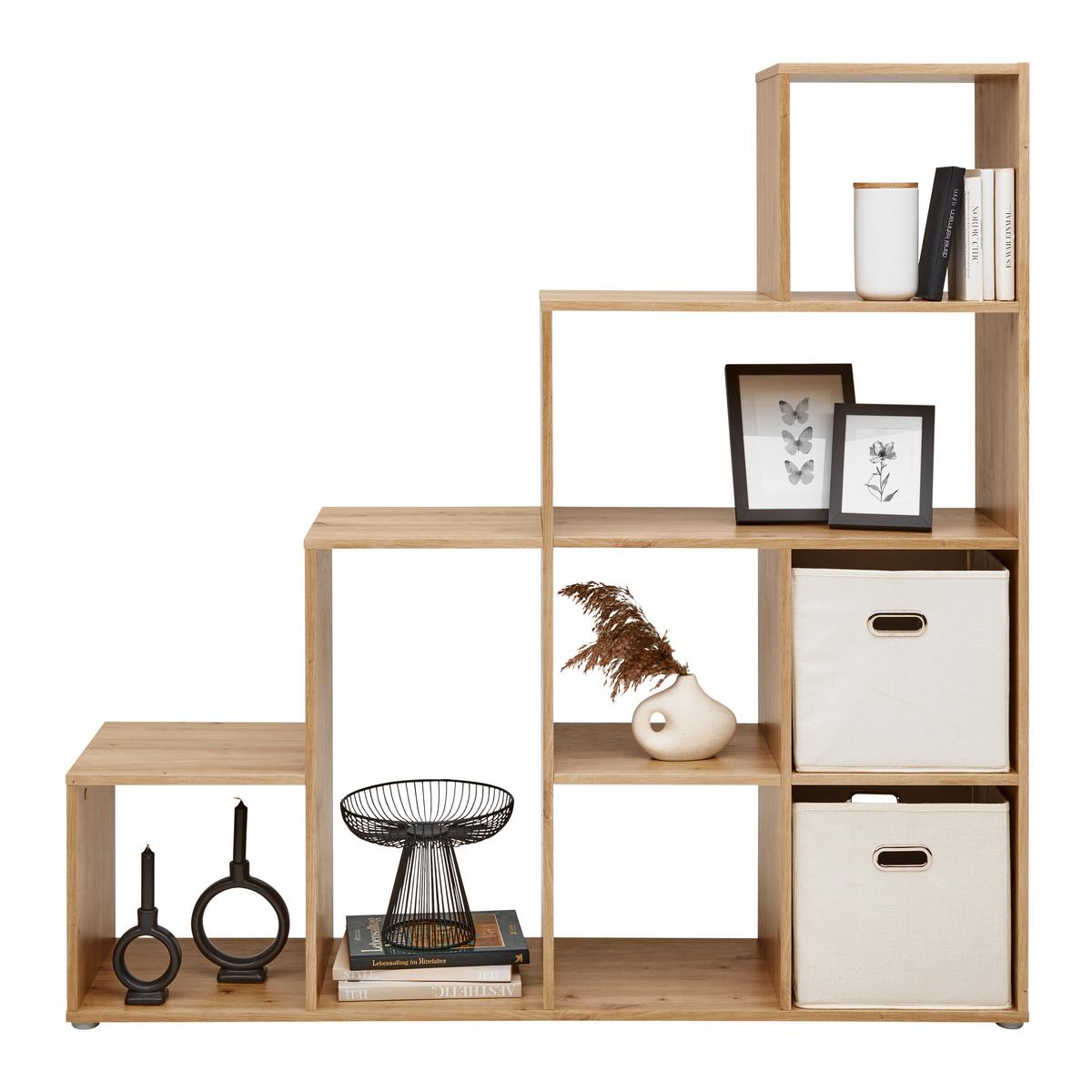 Regal Cassa 2 Eichefarben - Eichefarben, Konventionell, Holzwerkstoff (148/150/35cm) - Mömax