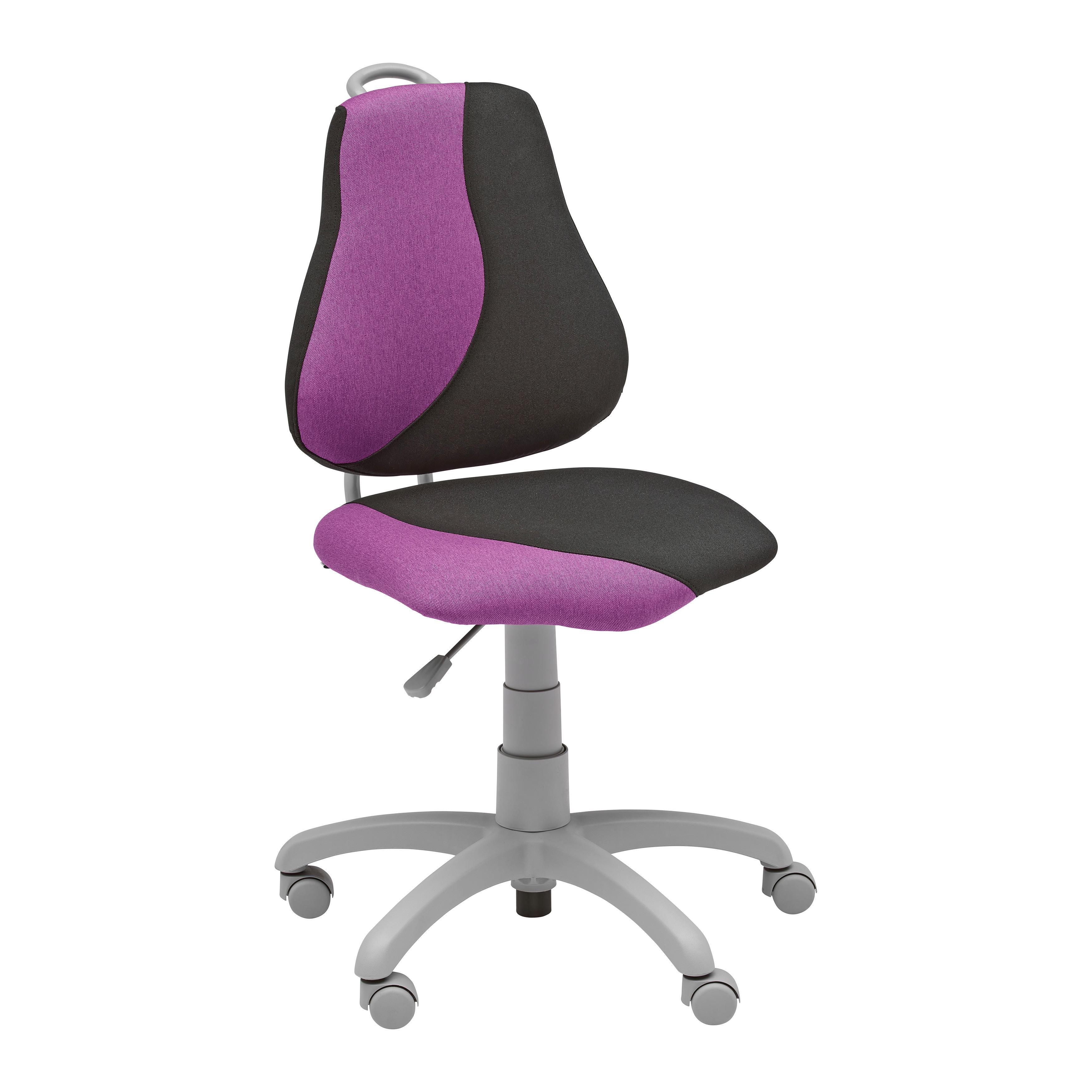 Jugenddrehstuhl Kiki S-Line Anthrazit/Lila - Anthrazit/Lila, KONVENTIONELL, Kunststoff/Textil (64/84-106/64cm) - Mömax