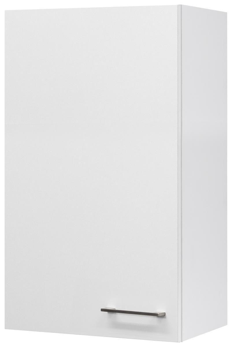 Küchenoberschrank Weiß - Edelstahlfarben/Weiß, MODERN, Holzwerkstoff/Metall (50/89/32cm) - FlexWell