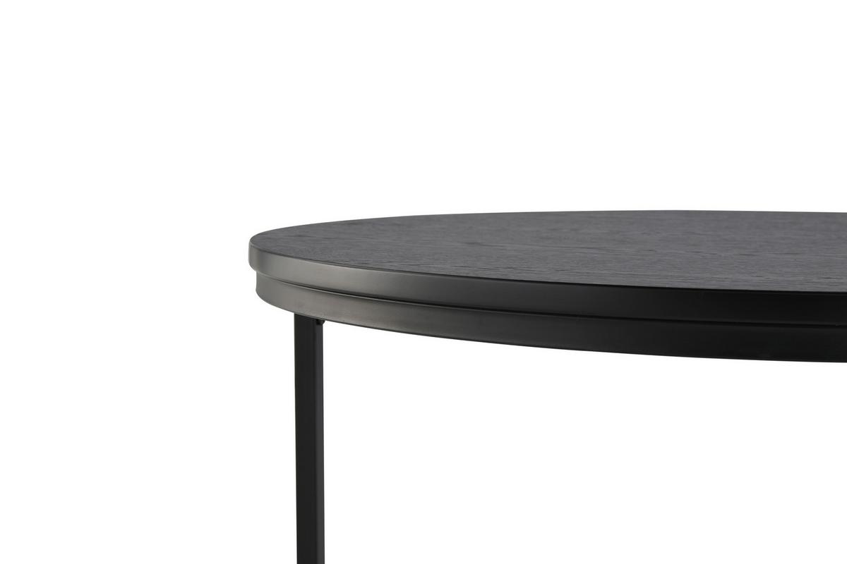 ZESTAW STOLIKÓW KAWOWYCH CORINNA - czarny, Design, materiał drewnopochodny/metal (80/60/45/42/80/60cm) - MID.YOU