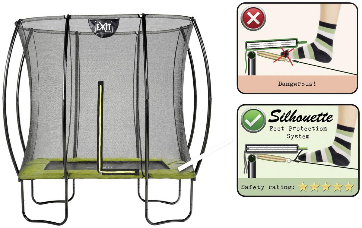 Trampolin Exit Silhouette, 153x214cm - zelena, Konvencionalno (153/245/214cm) - EXIT Toys