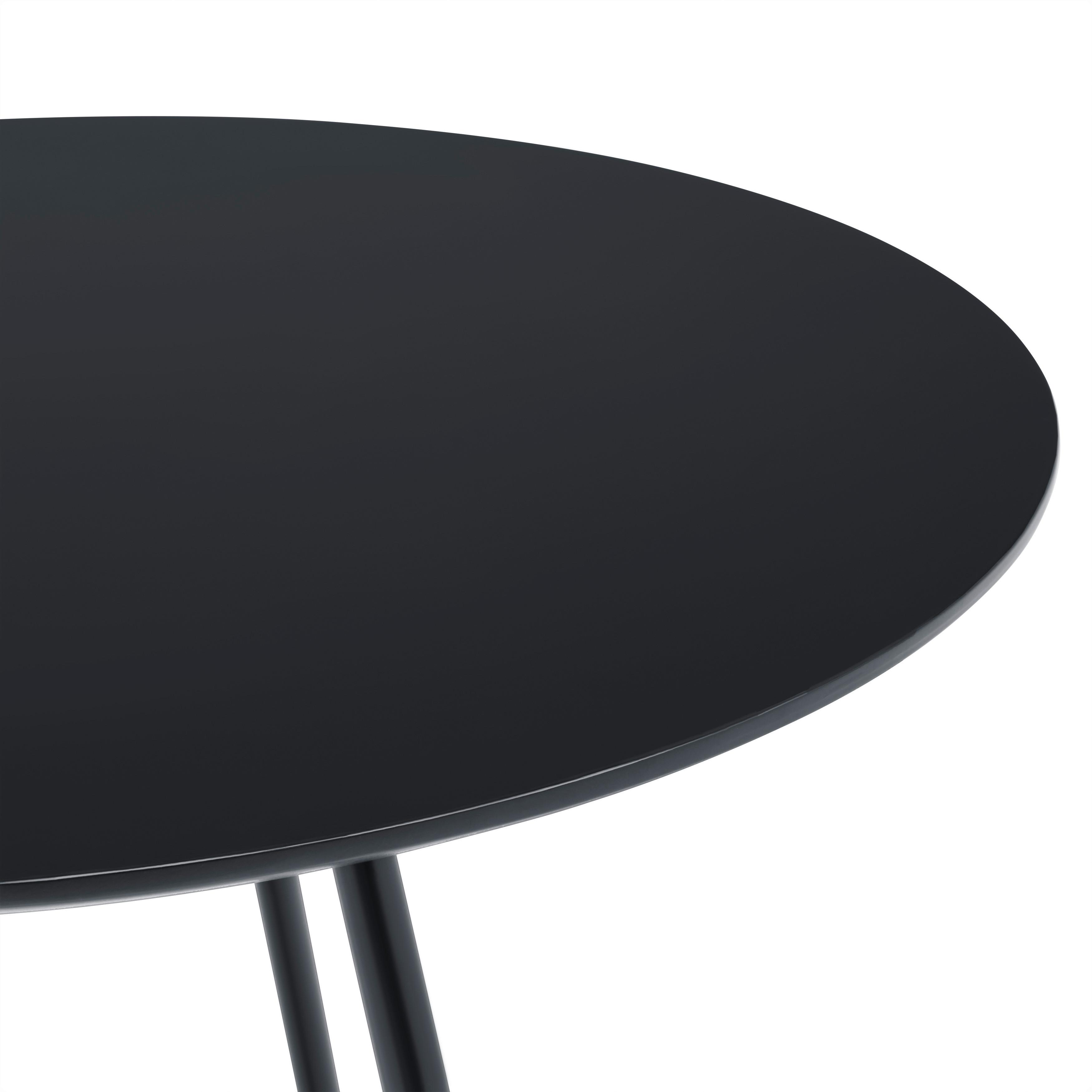 SOFFBORD MICA - svart, Modern, metall/trämaterial (55/55/46cm) - Mömax