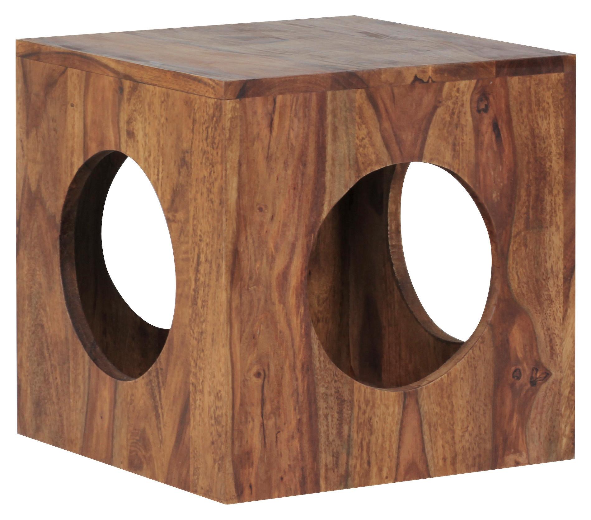Beistelltisch Mumbai ca. 35x35 cm Sheeshamholz - Sheeshamfarben, Design, Holz (35/35/35cm) - MID.YOU