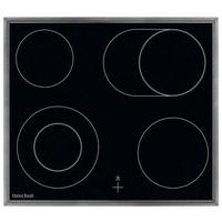 Glaskeramikkochfeld DKEV6046XB - Edelstahlfarben/Schwarz, Basics, Glas/Metall (57,6/3,8/50,6cm) - Dieter Knoll