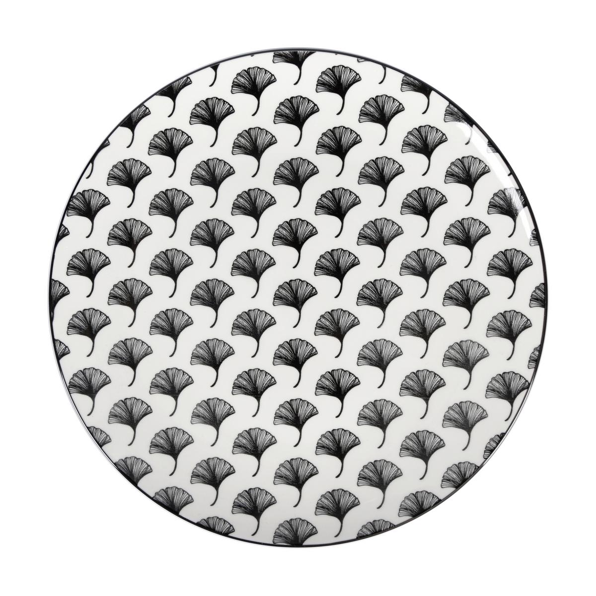 Speiseteller Shiva ⌀ ca. 27cm - Weiss/Schwarz, Lifestyle, Keramik (27/2,5cm) - Mömax