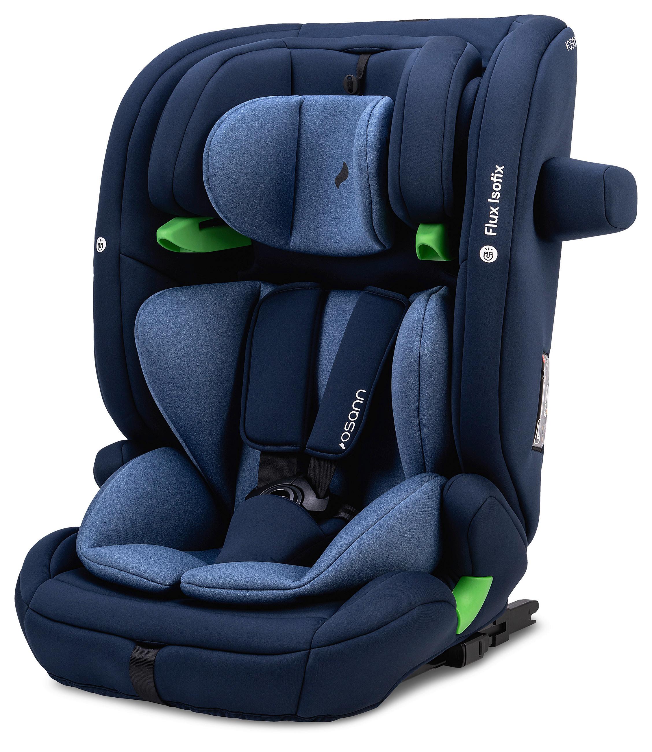 DZIECIĘCY FOTELIK SAMOCHODOWY FLUX ISOFIX - ciemnoniebieski/niebieski, Basics, tworzywo sztuczne/tkanina (44/61,5/47cm) - Osann