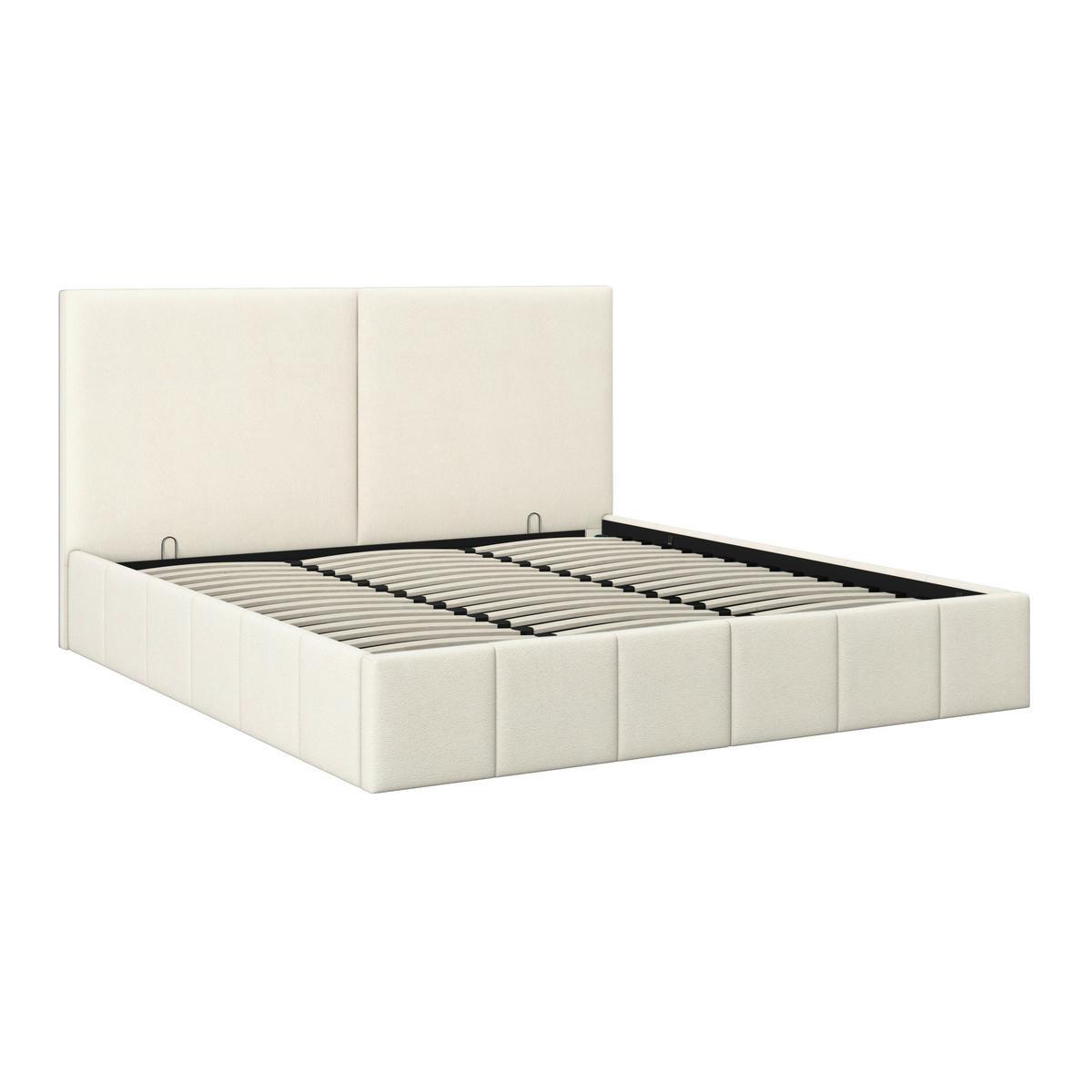 Tapecirani Krevet Mila - crna/boje bjelokosti, Moderno, drvni materijal/metal (180/200cm) - Bessagi Home