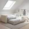STOPPAD SÄNG TASHA - ljusbrun/svart, Modern, trä/textil (90/200cm) - Bessagi Home