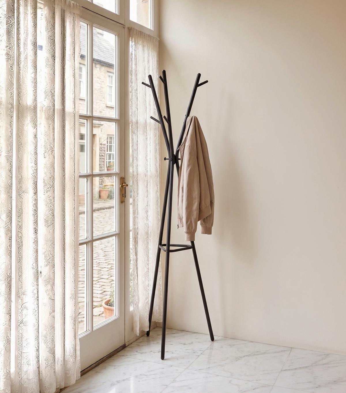 Podna Vešalica Carl - crna, Moderno, metal (52/170/52cm) - Modern Living
