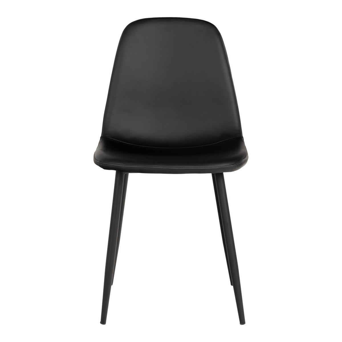 Stuhl-Set Stockholm 2er-Set Schwarz - Schwarz, MODERN, Textil/Metall (44/86/54cm) - MID.YOU