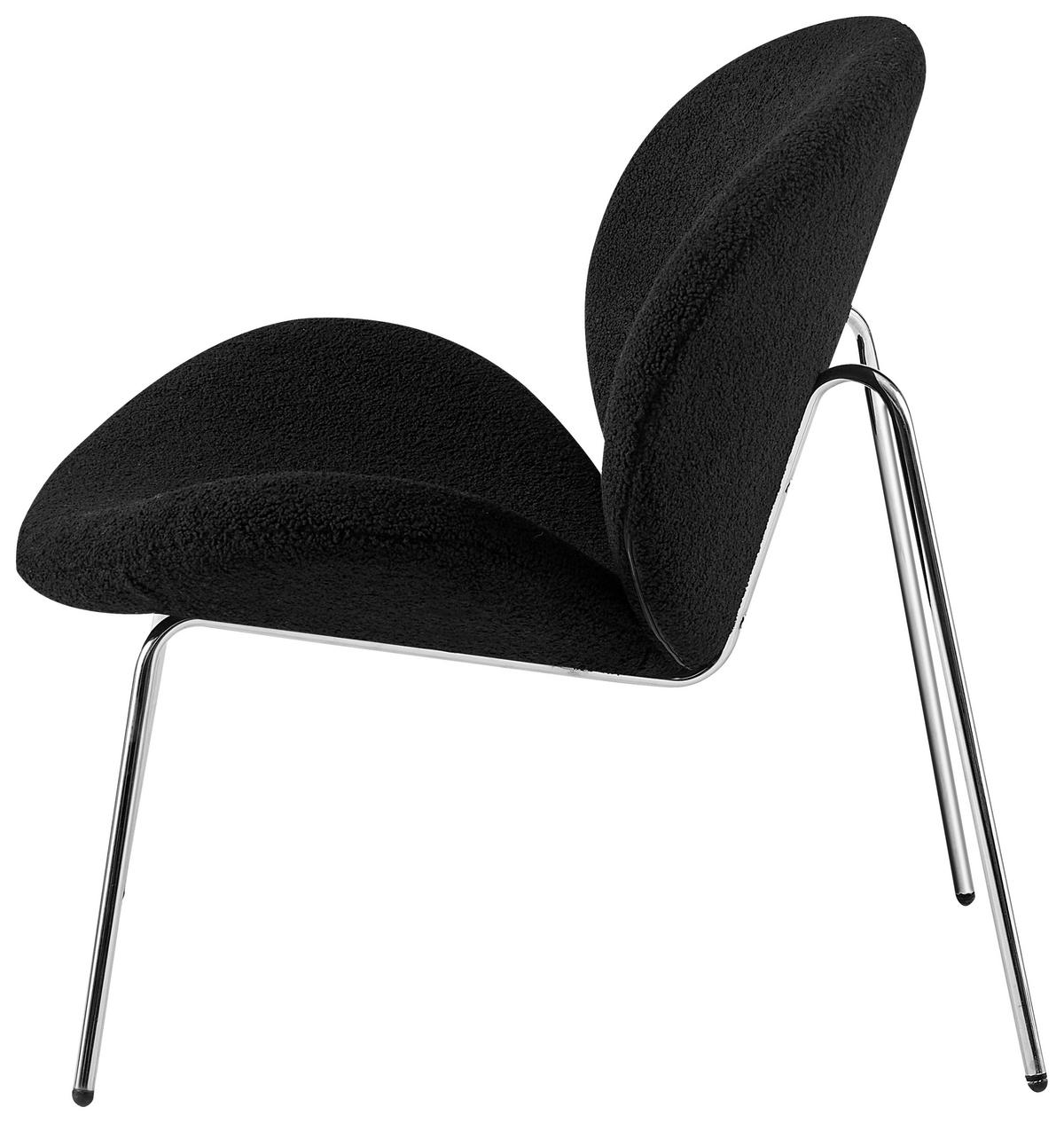 Szék Szett Jaden 125 - fekete/ezüstszínű, Modern, textil/fém (73,5/74/75cm) - Kayoom