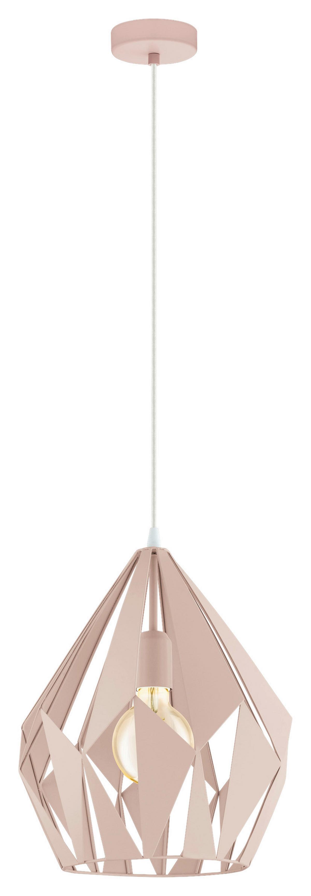 HÄNGELEUCHTE 49024* CARLTON-P - Hellrosa, LIFESTYLE, Metall (31/150cm)