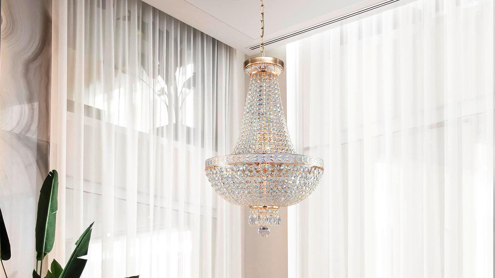 KRONLEUCHTER BELLA - Goldfarben, Trend, Metall (40/61/40cm) - MAYTONI
