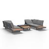 LOUNGEGRUPP SABRINA - mörkgrå/grå, Modern, metall/textil (323/79/253cm) - Bessagi Garden
