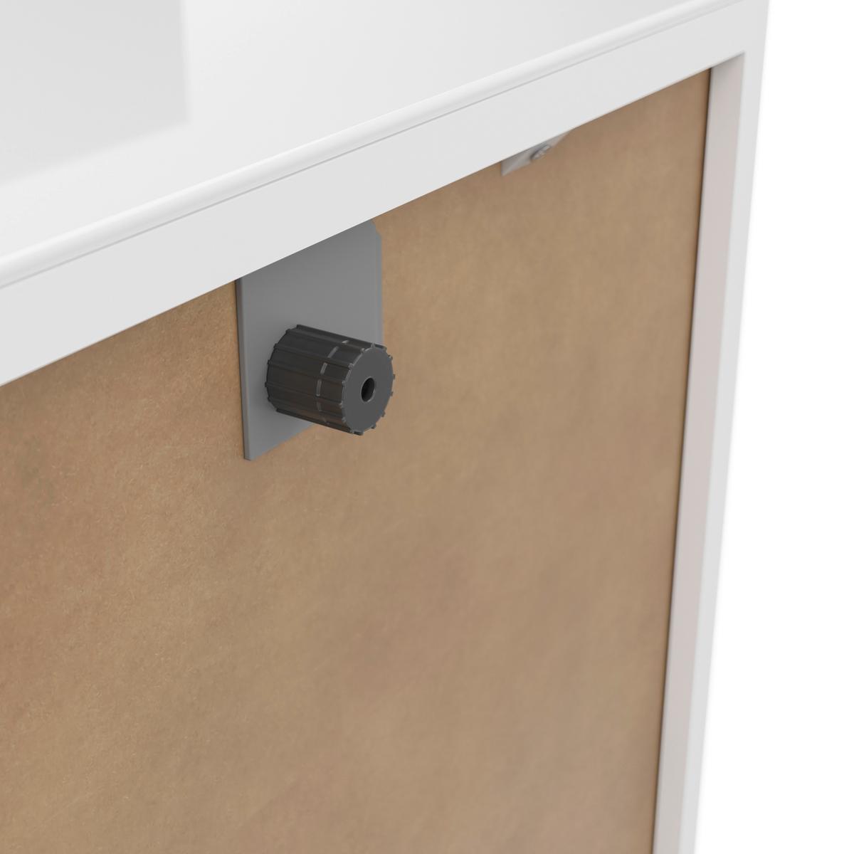 KOMODA NISKA STYLE - biały wysoki połysk/czarny, Basics, materiał drewnopochodny/tworzywo sztuczne (180/53,9/40cm)