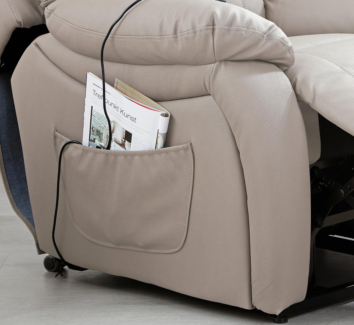 Tv Fotelj Mario, Relax Funkcija, Siva - siva/črna, Konvencionalno, kovina/umetna masa (89/107-79/94-165cm) - James Wood