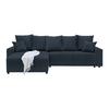 Ecksofa Alatri Dunkelblau - Schwarz/Dunkelblau, MODERN, Kunststoff/Textil (289/90/176cm) - Based