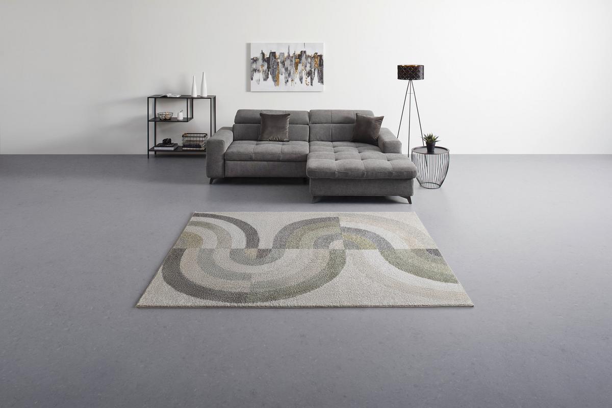 Webteppich Rivo-Flow RIVO-FLOW - Beige/Grün, KONVENTIONELL, Textil (160/230cm) - Mömax