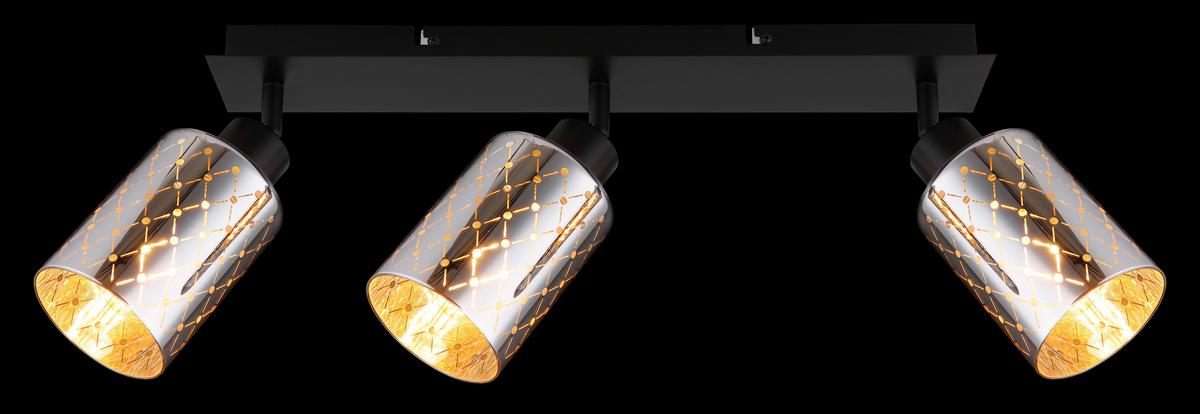 STRAHLER 54316-3  ALONSO - Klar/Chromfarben, Basics, Glas/Metall (66/9/22cm) - Globo