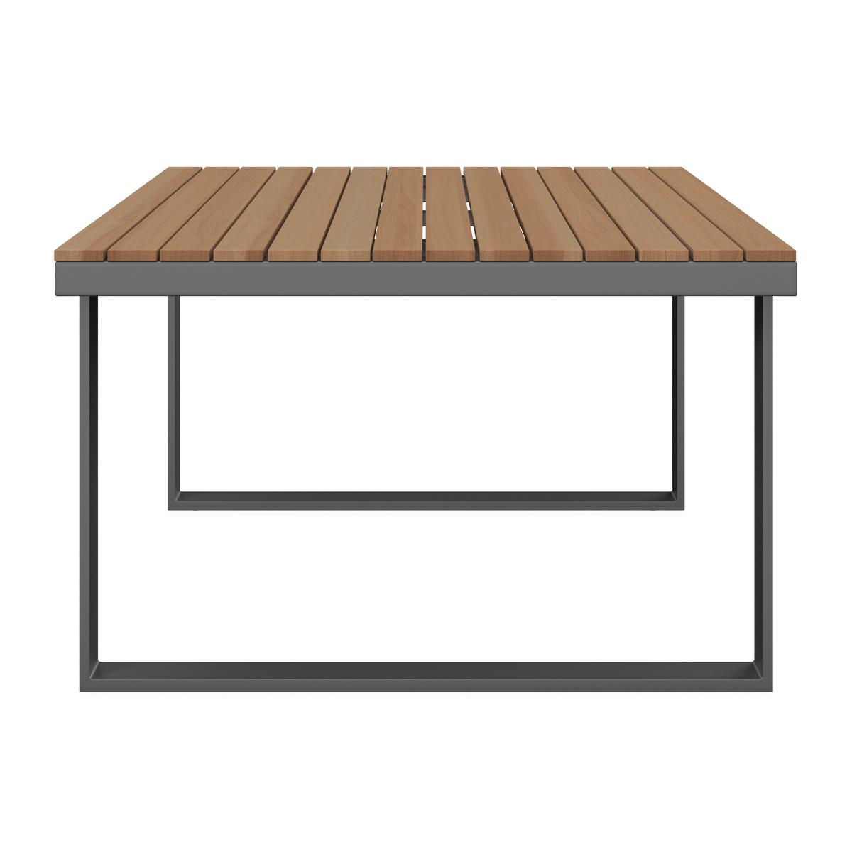KOMPLET MEBLI TARASOWYCH ELIA - kolor akacjowy/szary, Modern, metal/drewno (236,5/75/236,5cm) - Bessagi Garden